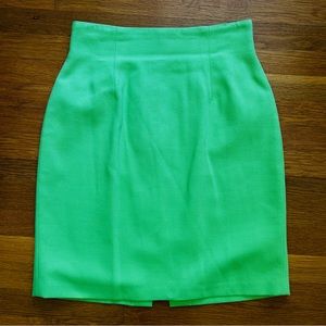 vintage Caché lime neon green mini skirt high waist 80s 90s size 10